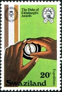 Stamp, Compass reading, Swaziland,  