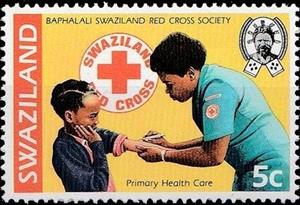 Stamp, Immunization, Swaziland,  , Red Cross and Red Crescent