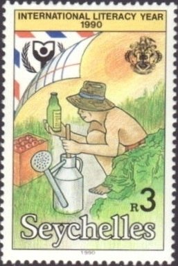 Stamp, Reading direction, Seychelles,  