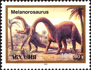Stamp, Melanorosaurus, Cinderellas,  , Prehistorical Animals