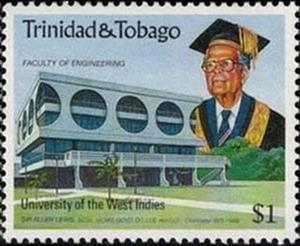 Stamp, Chancellors and Campus Buildings, Sir Allen Lewis, Faculty …, Trinidad and Tobago,  