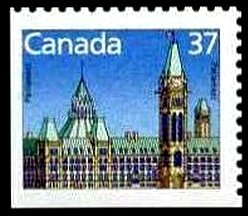 Stamp, Parliament, Canada,  