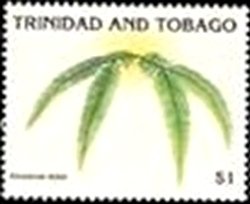 Stamp, Gleichenia bifida, Trinidad and Tobago,  , Plants (Flora), Ferns