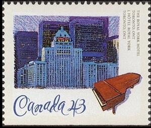 Stamp, The Royal York Hotel, Toronto, Ontario, Canada,  , Hotels, Musical Instruments