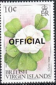 Stamp, Autograph tree, British Virgin Islands,  