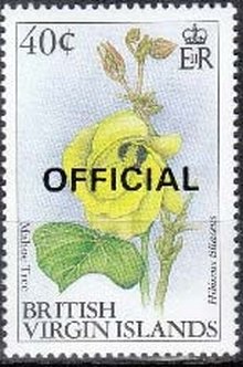 Stamp, Mahoe tree, British Virgin Islands,  