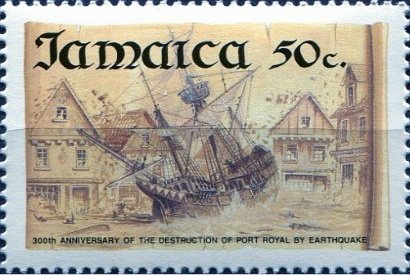 Destruction of Port Royal by earthquake