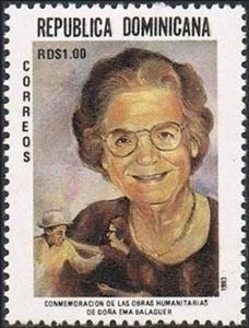 Stamp, Ema Balaguer, Dominican Republic,  , Women