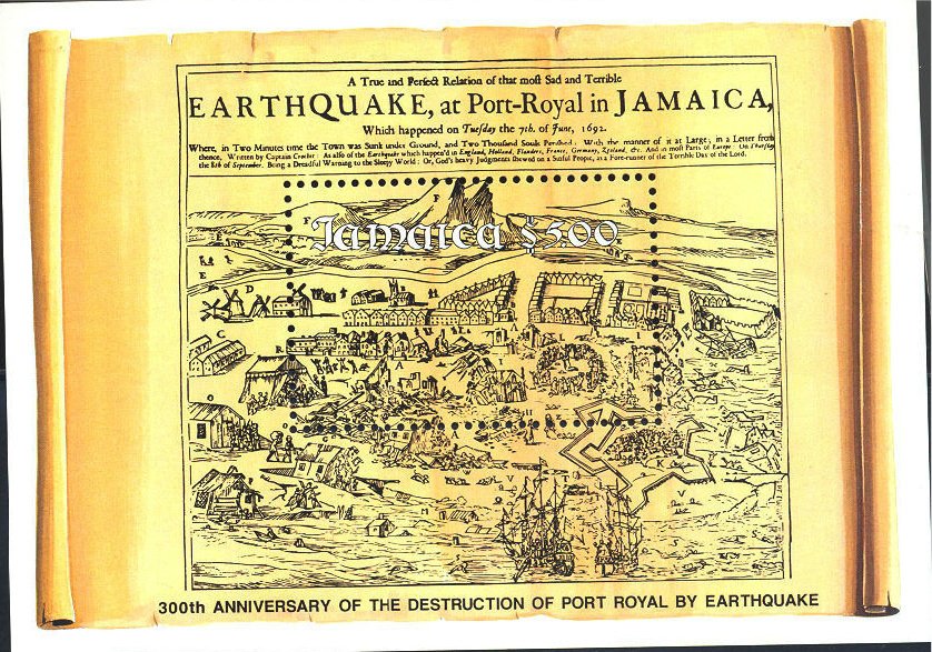 Destruction of Port Royal by earthquake