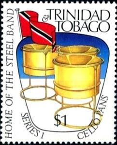 Stamp, Drum instrument, different, Trinidad and Tobago,  