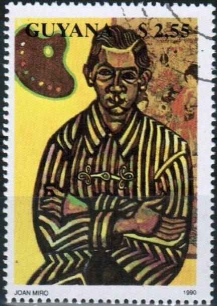 Man Wearing Striped Shirt, by Miro