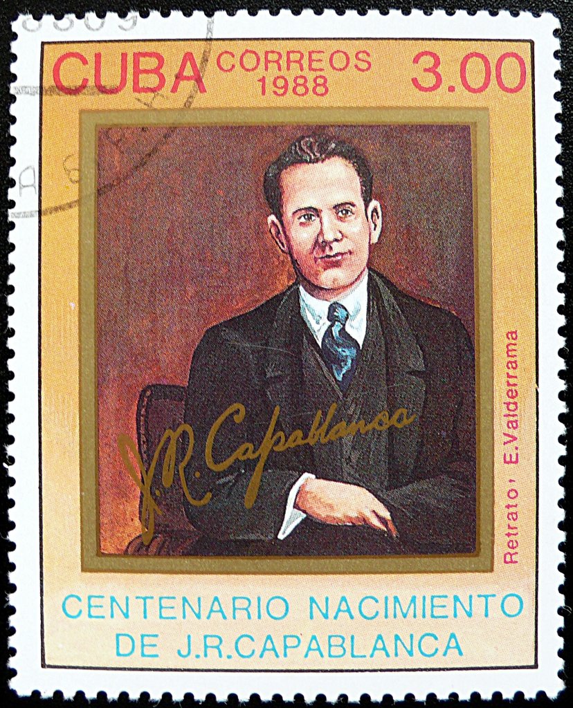 Portrait of José Capablanca (1888-1942), world chess champio