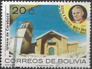 Stamp, Church in Carabuco, Bolivia,  , Architecture