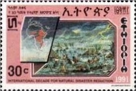 Stamp, Flood, Ethiopia,  