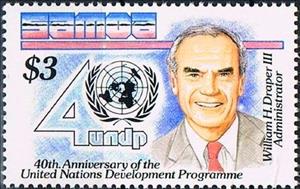 Stamp, 40th anniversary of the United Nations Development Programme, Samoa,  , Anniversaries and Jubilees