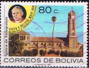 Stamp, Church in Vallegrande, Bolivia,  , Architecture