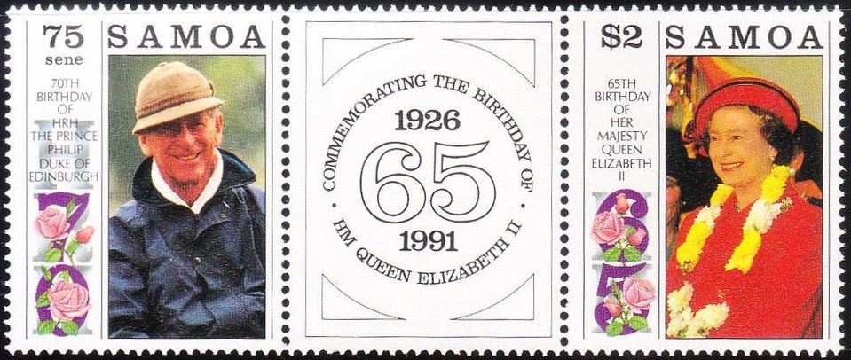 Birthdays of Queen Elizabeth II (65) and Prince Philip (70)