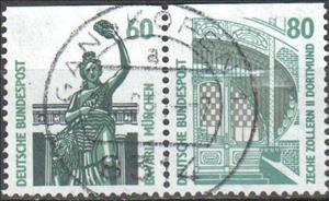 Se-tenant, Se-tenant 60 + 80 Pf., Germany, Federal Republic,  