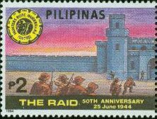 Stamp, WW II Raid and Mass Escape From the New Bilibid Prison, Philippines,  