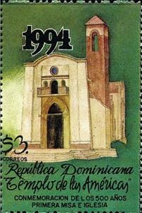 Stamp, Churches, Dominican Republic,  , Churches - Cathedrals - Basilicas - Chapels