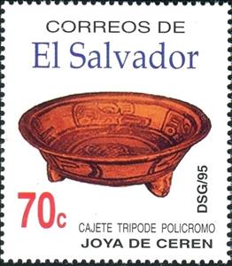 Stamp, Excavations of Ceren, El Salvador,  