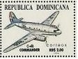 Stamp, Curtiss C-46 Commando, Dominican Republic,  , Air Forces, Airlines, Aviation, Aircraft