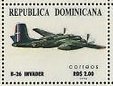 Stamp, Douglas A-26B-26 Invader, Dominican Republic,  , Air Forces, Airlines, Aviation, Aircraft