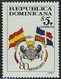 Spanish and Dominican flags