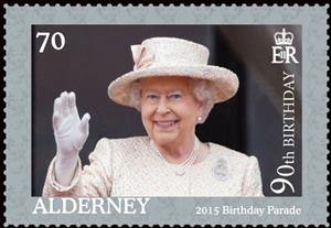 Stamp, Birthday parade, Alderney,  , Queens