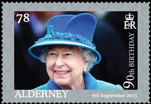 Stamp, 9th September 2015, Alderney,  , Queens