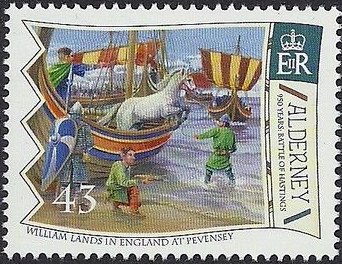 William lands in England at Peveney