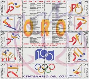 Se-tenant, Gold Olympic Sports, Spain,  , Olympic Games