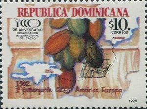 Stamp, Intl. Cocoa organisation, Dominican Republic,  