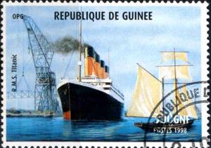 Stamp, Titanic, Cinderellas,  , Ships