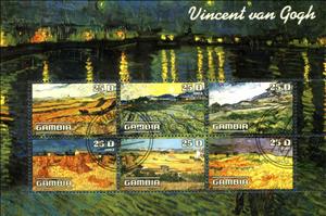 Mini Sheet, Vincent van Gogh, Cinderellas,  , Paintings