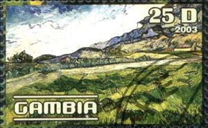 Stamp, Vincent van Gogh, Cinderellas,  , Paintings