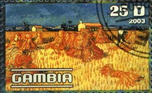 Stamp, Vincent van Gogh, Cinderellas,  , Paintings