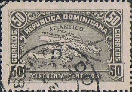 Map of Hispaniola Island