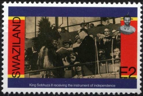 King receiving the instrument of independence