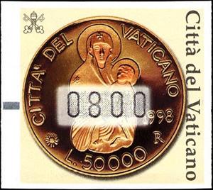 Stamp, Virgin and Child, Vatican City,  , Coins