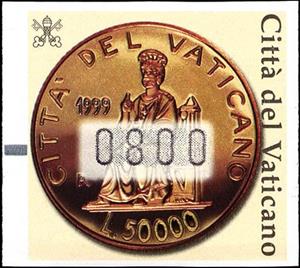 Stamp, St.Peter, Vatican City,  , Coins