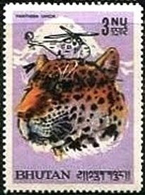Stamp, Uncia uncia, Bhutan,  