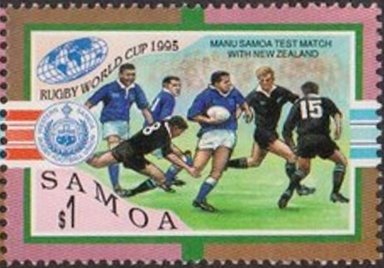 Stamp, Test Match Samoa - New Zealand, Samoa,  