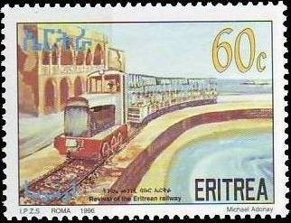 Stamp, Revival of Eritrea Railway, Eritrea,  , Locomotives, Railways, Transport