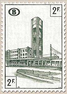 Stamp, Railway Stamp: Station Brussels North, Belgium,  , Stations