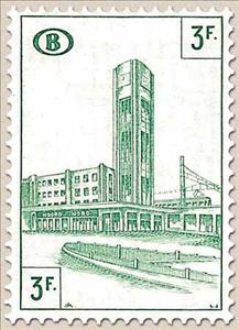 Stamp, Railway Stamp: Station Brussels North, Belgium,  , Stations