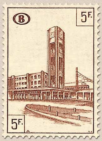 Railway Stamp: Station Brussels North