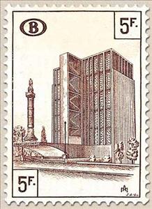 Stamp, Railway Stamp: Station Brussels Congress, Belgium,  , Stations