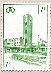 Stamp, Railway Stamp: Station Brussels North, Belgium,  , Stations