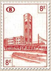 Stamp, Railway Stamp: Station Brussels North, Belgium,  , Stations